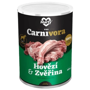 Konzerva MARTY ProCarnivora dogs divina a hovädzie 400g