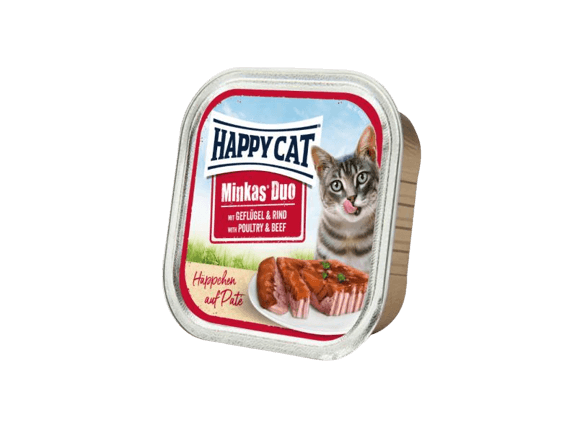 HAPPY CAT DUO MENU GEFLUGEL&RIND 100G HYDINA+HOVADZIE